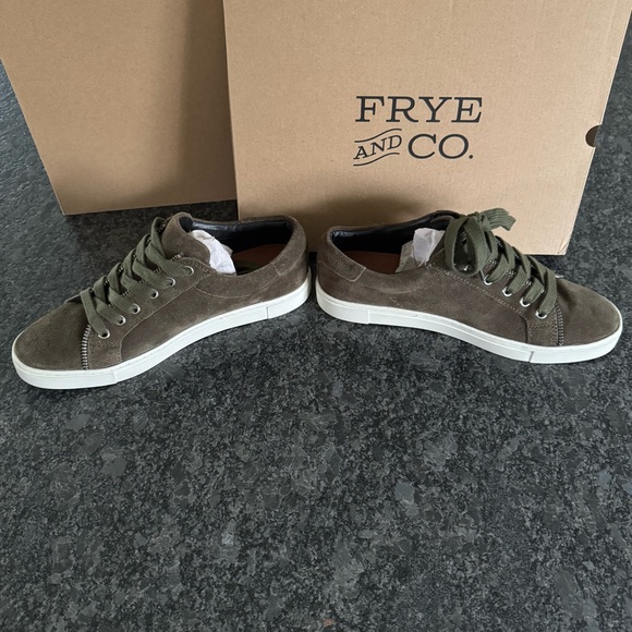 FRYE SINDY MOTO SNEAKERS FATIGUE OLIVE GREEN SIZE 7.5 - Picture 3 of 11